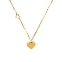 Tibetan Style Jewelry Necklace, with 1.97Inch extender chain, Heart, gold color plated, gold, nickel, lead & cadmium free, 8x10mm, Sold Per Approx 3.74 Inch Strand