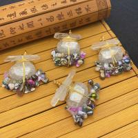 Ciondoli perle d'acqua dolci, quarzo naturale, with perla & ottone, placcato color oro, multi-colore, 38x49mm, Venduto da PC