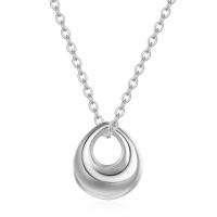 Titanium Steel Necklace, with 1.97 extender chain, Teardrop, plated, fashion jewelry, more colors for choice, 18x20mm, Length:45 Inch, Sold By PC