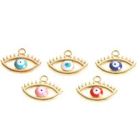 Tibetan Style Enamel Pendants, Eye, more colors for choice, 16x20x3mm, 100PCs/Bag, Sold By Bag
