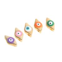 Tibetan Style Connector, Evil Eye, enamel, more colors for choice, 11x6x3mm, 100PCs/Bag, Sold By Bag