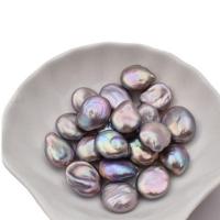 Cultured No Hole Freshwater Pearl Beads, Teardrop, DIY, purple, 13-14mm, 5PC/Bag, Sold By Bag