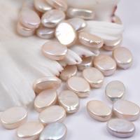 Perles nacres sans trou de culture d'eau douce, perle d'eau douce cultivée, DIY & aucun trou, blanc, 13-15mmuff0c10-11mm, 5PC/sac, Vendu par sac