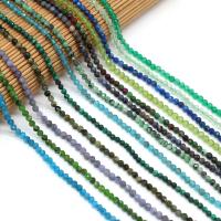 Mixed Gemstone Beads, Round, DIY & different materials for choice & faceted, more colors for choice, 3mm, Sold Per 14.5 Inch Strand