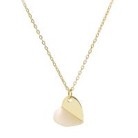 Zinc Alloy smykker halskæde, Heart, forgyldt, oval kæde & for kvinde, flere farver til valg, nikkel, bly & cadmium fri, Længde Ca. 16 inch, Solgt af PC