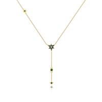 Cubic Zircon Micro Pave Brass Necklace, with 1.96 inch extender chain, gold color plated, micro pave cubic zirconia & for woman, 12x52.10mm, Length:15.74 Inch, Sold By PC