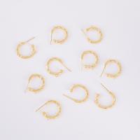 Brass Earring Drop Component, 18K gold plated, 18mm, Sold By PC