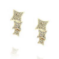 Brass Drop Earring, plated, micro pave cubic zirconia & for woman, more colors for choice, nickel, lead & cadmium free, 17x8mm, Sold By Pair