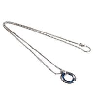 Stainless Steel Jewelry Necklace, Unisex, more colors for choice, 20x20x2mm, Length:45 cm, Sold By PC