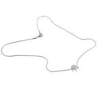 Edelstahl Schmuck Halskette, Krone, unisex, Silberfarbe, 11x12x4mm, Länge:45 cm, verkauft von PC
