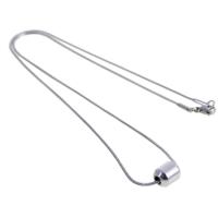 Stainless Steel Jewelry Necklace, Unisex, silver color, 10x8x8mm, Length:45 cm, Sold By PC