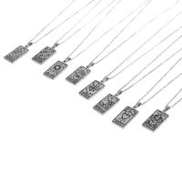 Stainless Steel Jewelry Necklace, Unisex, silver color, 25x13x2mm, Length:45 cm, Sold By PC