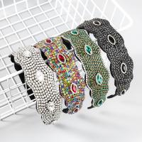 Hair Bands, Tibetan Style, with acrylic rhinestone & Cloth, fashion jewelry & for woman & with rhinestone, more colors for choice, 45mm, Sold By PC