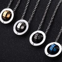 Titanium Steel Necklace, Donut, plated, Unisex & different size for choice & hollow, more colors for choice, 24mm, Sold By PC