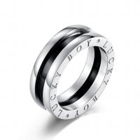 Ring Finger Titantium stali, dla obu płci & różnej wielkości do wyboru, 7.70mm, rozmiar:7-11, sprzedane przez PC
