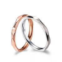 Titan Edelstahl Ringe, Titanstahl, plattiert, unisex & verschiedene Größen vorhanden, keine, 2mm, Größe:4-9, verkauft von PC