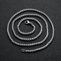 Titanium Steel Necklace Chain, different size for choice, original color, Sold By PC