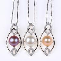 Freshwater Pearl Pendants 925 Sterling Silver with Freshwater Pearl with rhinestone Sold By PC
