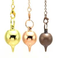 Brass Pendulum, plated, Unisex, more colors for choice, nickel, lead & cadmium free, 30x28mm, Length:7 Inch, Sold By PC