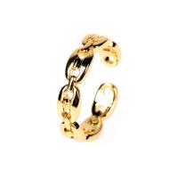 Brass Cuff Finger Ring, gold color plated, Unisex, nickel, lead & cadmium free, 5mm, Sold By PC