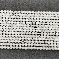 Grânulos de rocha lunar, Selenita, Roda, polido, DIY & facetada, branco, vendido para 38 cm Strand
