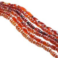 Ágata natural tibetano Dzi Beads, Ágata tibetana, DIY, Mais cores pare escolha, 21x9x9mm, 20PCs/Strand, vendido para 38 cm Strand