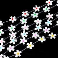 Natural Freshwater Shell Beads, Flower, DIY & enamel, more colors for choice, 15mm, 15PCs/Strand, Sold Per 38 cm Strand