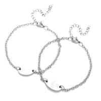 Quelques Bracelet à et Bangle, acier inoxydable, 2 pièces & bijoux de mode & pour femme, couleur originale, Longueur:15 cm, Vendu par PC