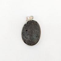 Lava Pendant with Zinc Alloy Oval fashion jewelry black Sold By PC