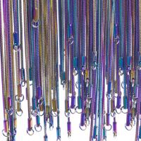 Stainless Steel Nekclace Chain, Roestvrij staal, kleurrijke vergulde, verschillende lengte voor keuze & uniseks & slang keten, Verkocht door Strand