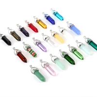Gemstone Pendants Jewelry with Glass & Zinc Alloy silver color plated & Unisex Sold By PC