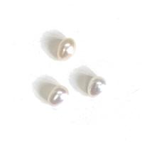 Cultured Half Drilled Freshwater Pearl Beads, Teardrop, DIY & half-drilled, white, 4-11mm, Sold By PC
