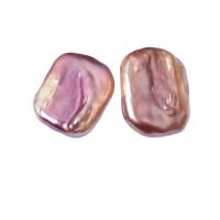 Cultured No Hole Freshwater Pearl Beads, DIY, purple, 17-20mm, 5PC/Bag, Sold By Bag
