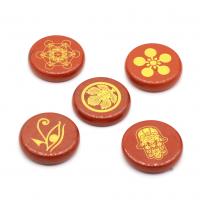 Red Jasper Chakra Healing Stones Flat Round for Reiki red Sold By PC