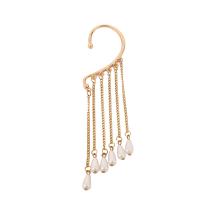 Fashion Earring Cuff and Wraps Zinc Alloy with Plastic Pearl plated fashion jewelry & for woman nickel lead & cadmium free Sold By PC