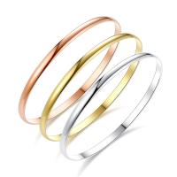 Titanium Steel Bangle, plated, fashion jewelry & Unisex, more colors for choice, 68mm, 6mm, Sold By PC