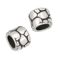 Stainless Steel Large Hole Beads, original color, 7x6x7mm, Hole:Approx 4mm, 10PCs/Lot, Sold By Lot