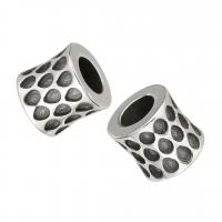 Stainless Steel Large Hole Beads, different size for choice, original color, Hole:Approx 6mm, 10PCs/Lot, Sold By Lot