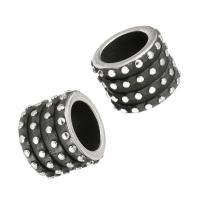 Stainless Steel Large Hole Beads, original color, 13x9x13mm, Hole:Approx 8mm, 10PCs/Lot, Sold By Lot