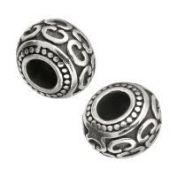 Stainless Steel Large Hole Beads, original color, 9x13x13mm, Hole:Approx 6mm, 10PCs/Lot, Sold By Lot