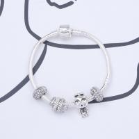 European Bracelet Zinc Alloy & for woman & with rhinestone original color Sold By PC