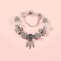 European Bracelet Zinc Alloy with Lampwork & for woman & with rhinestone original color Sold By PC