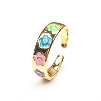 Brass Finger Ring, gold color plated, different designs for choice & for woman & enamel, nickel, lead & cadmium free, 6mm, Sold By PC