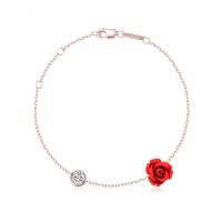 925 Sterling Silver Bangle Bracelet, with Austrian Crystal, with 2.95Inch extender chain, Rose, platinum plated, red, Sold Per Approx 5.71 Inch Strand