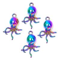 Tibetan Style Pendants, Octopus, colorful plated, vintage, nickel, lead & cadmium free, 15x5x20mm, Sold By PC
