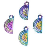 Tibetan Style Fruit Shape Pendants, Watermelon, colorful plated, vintage, nickel, lead & cadmium free, 8x17mm, Sold By PC