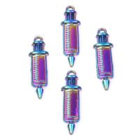 Tibetan Style Pendants, Syringe, colorful plated, vintage, nickel, lead & cadmium free, 19x3x30mm, Sold By PC