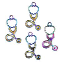 Tibetan Style Pendants, Stethoscope, colorful plated, vintage, nickel, lead & cadmium free, 15x2x25mm, Sold By PC
