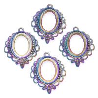 Zinc Alloy Pendant Cabochon Setting Oval colorful plated vintage nickel lead & cadmium free Sold By PC