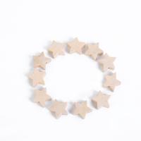 Perles en bois, étoile, DIY, 19x19x5.50mm, Trou:Environ 2.5mm, 50PC/sac, Vendu par sac